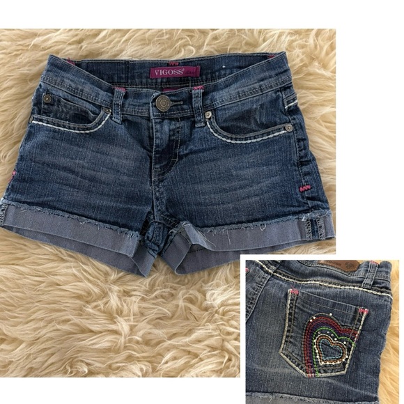 Vigoss Other - Vigoss Kids Dark Blue Jean Shorts with Embellished Pocket